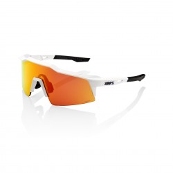 100% Speedcraft Sunglasses - Soft Tact Off White/HiPER Red