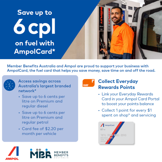 RANZCP Members can save up to 6cpl on fuel with AmpolCard*