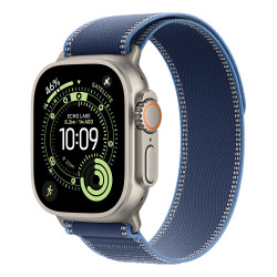 Apple Watch Ultra 3 GPS + Cellular 49mm Natural Titanium Case with Blue/Bright Blue Trail Loop